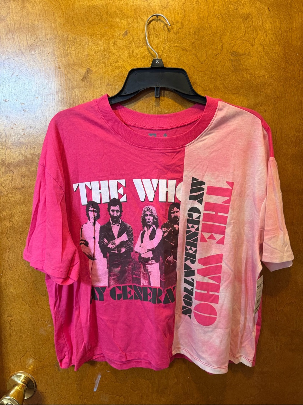 The Who My Generation teen pink/white graphic tagless crew tee XL (15-17)